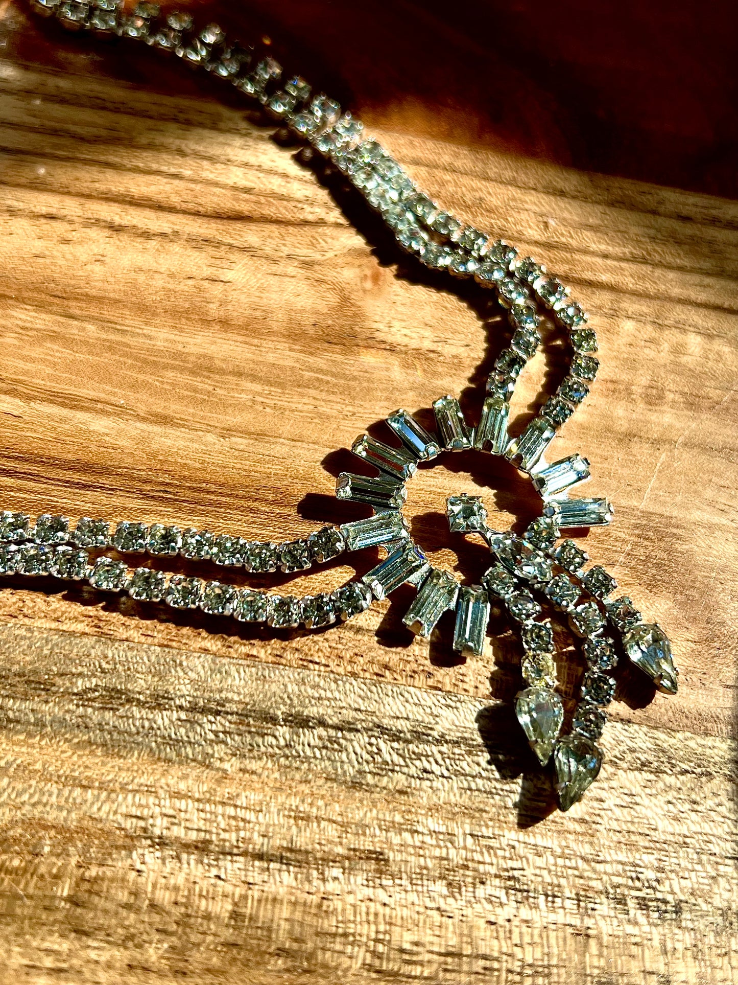 Vintage Rhinestone Statement Choker Necklace