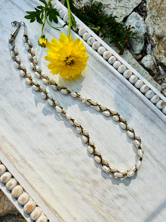 Sterling Silver Beaded Freshwater Pearl Necklace – Vintage-Inspired Strand
